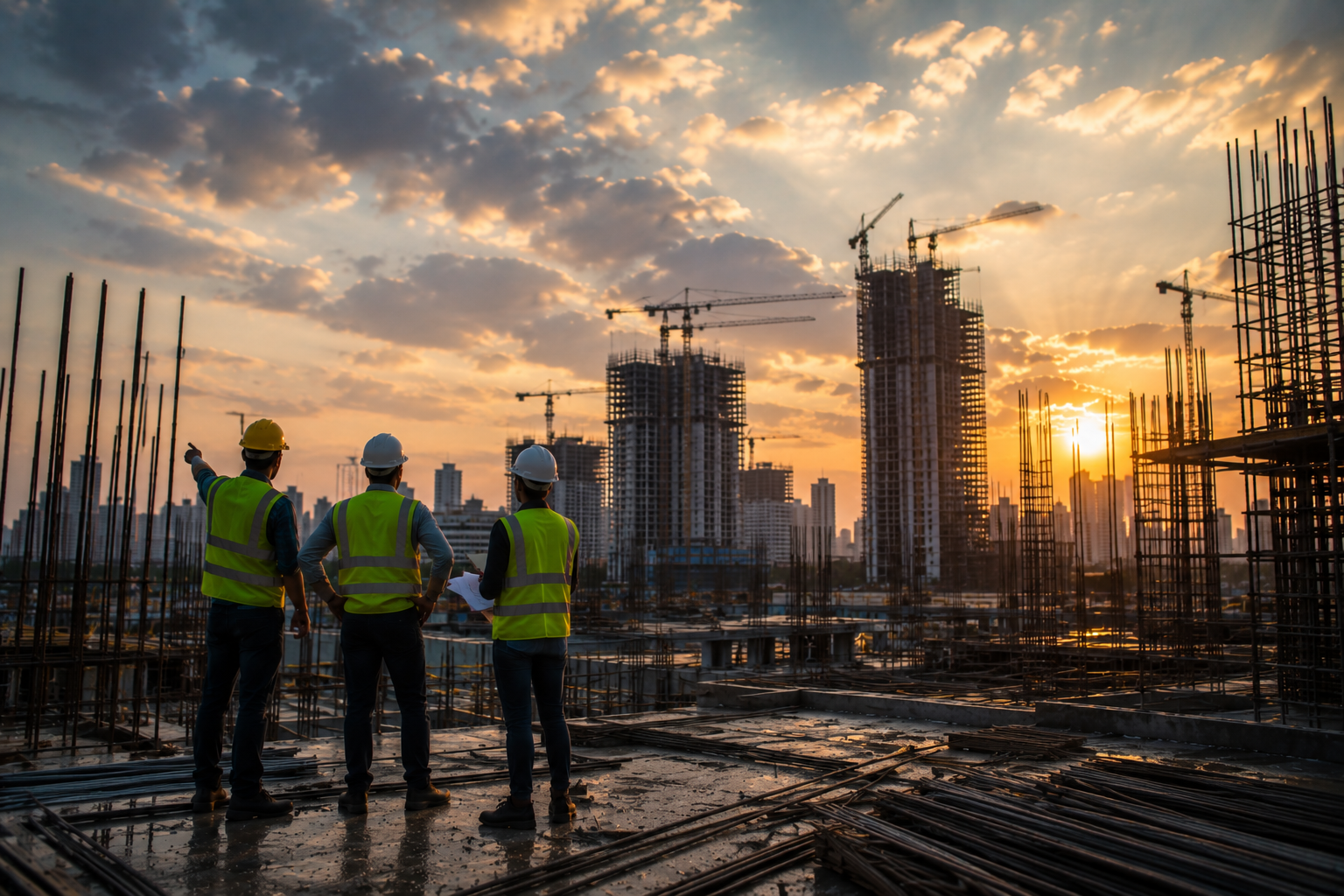 VSquare&nbsp;Infra team on a Chennai infrastructure project